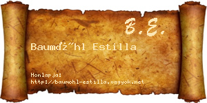 Baumöhl Estilla névjegykártya